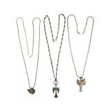 Sterling Southwestern Style Necklaces, 3 Items