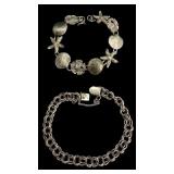 Two Sterling Silver Bracelets
