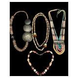 4 MC Mixed-Material Necklaces