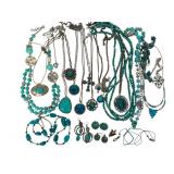 Silver-Toned Turquoise Style Necklaces