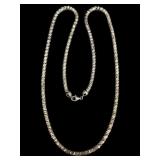 Milor Sterling Faceted Link Necklace