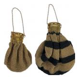 Two Metal Mesh Drawstring Purses