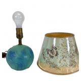 Van Briggle Pottery Lamp with Original Shade