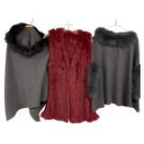 Three Fur-Trimmed Apparel Items incl.La Fiorentina