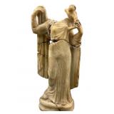 Carved Stone Statuette of Draped Figure