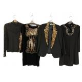 Four Womenï¿½s Black Designer Garments