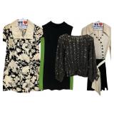 Three Dresses and One Sequin Top