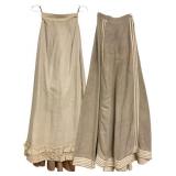 Two Victorian Era Linen Skirts
