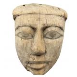 Egyptian-Style Wooden Mummy Mask