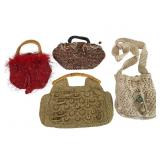 Four Crochet Handbags