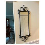 Rectangular Wall Mirror with Wrought Iron Frame