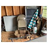 72-Inch Folding Table, Chairs, and Umbrella Set