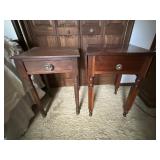 Two Antique Wooden Side Tables
