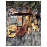 Wooden Wall Cabinet and Mixed Decor Items