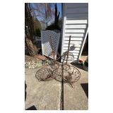 Metal Two-Tier Planters, 41 Inches