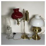 Three Vintage Table and Desk Lamps