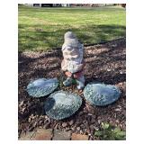 Concrete Garden Gnome with Resin Heart