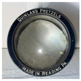 Quinlanï¿½s Pretzel, Reading Pa. Tin with Glass Lid