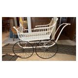 Victorian Wicker Baby Carriage
