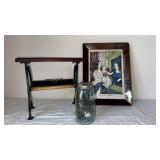 Currier Lithograph, Mason Jar Lamp, Cast-Iron Towe