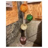 Mid-century Lamp and Planter, 59 in. Tall