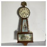 Banjo Wall Clock with Eagle Finial