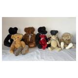 Eight Teddy Bears, Six by Erla Fetty