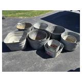 10 Galvanized Tubs