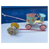 Nassau Corp. Pink Blue Metal Doll Stroller