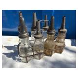 Vintage Automotive Bottles and Carrier