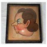 Hand Colored Profile Portrait by Wheeler, 1940