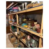 Contents of Two Basement Shelving Sections