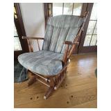 Gliding Platform Rocking Chair with Padded Seat