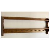 Solid Wood Wall-Mounted Coat Rack with Shelf