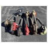 9 Used Gas and Electric Leaf Blowers Lot