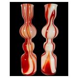 Murano-Style Swirled Glass Vases