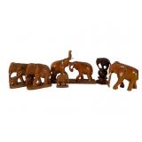 Carved Wooden Elephants