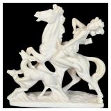 A. Santini Diana on Horseback Sculpture