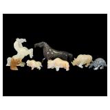 Carved Stone Animal Figurines