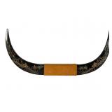 Philippine Carved Water Buffalo Horns 28"