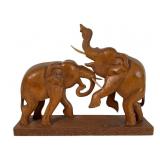 Hand Carved Wooden Elephant Sculpture