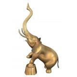 Large Brass Circus Elephant Statue
