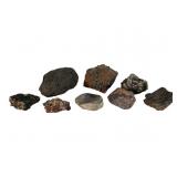 Seven Assorted Rocks and Lava