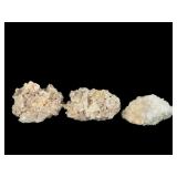 Three Quartz Crystal Clusters
