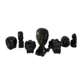Carved Obsidian Onyx Figures