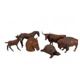 6 Red Mill Resin Animal Figures