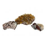 Calcite and Hemimorphite Crystal Specimens