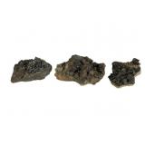 Three Mineral Specimens with Sulfide Minerals