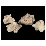 Four Quartz Crystal Clusters