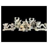 8 Carved Soapstone Sculptures
